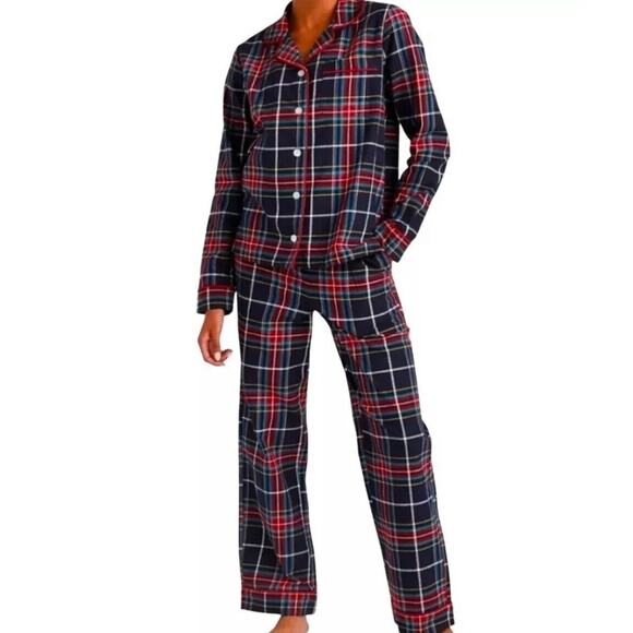 NWT Vera Bradley Blue Red Green Tartan Plaid Flannel Pajama Set 100% Cotton 3X - Picture 15 of 16
